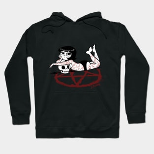 bored satanist girl Hoodie